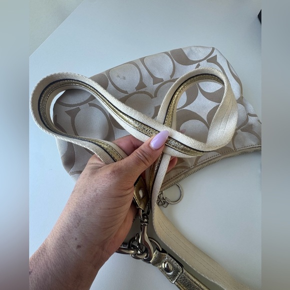 COACH Poppy Signature Satin Groovy two way Bag GOLD #13833 2009 - Picture 17 of 17